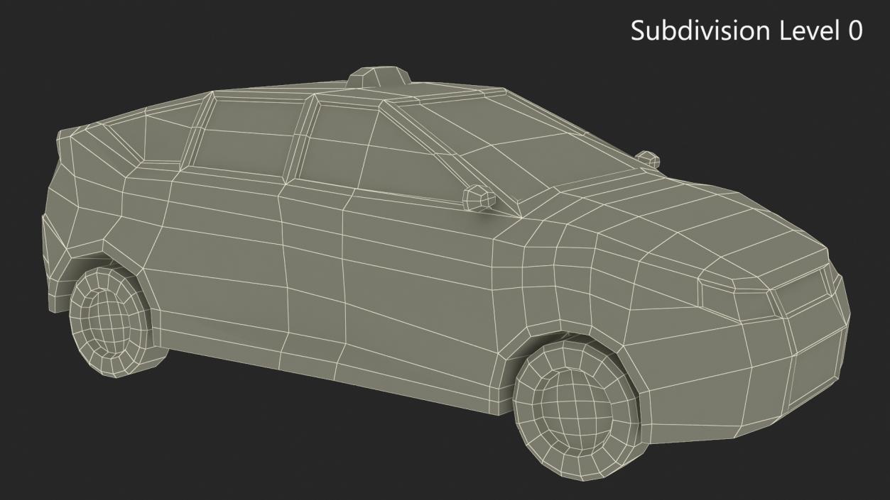 3D model Low Poly Stylized Model Taxi 2