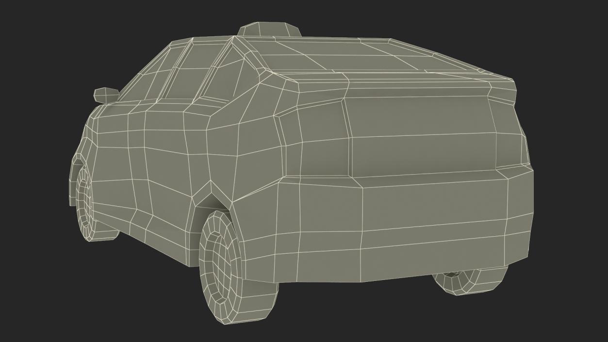 3D model Low Poly Stylized Model Taxi 2