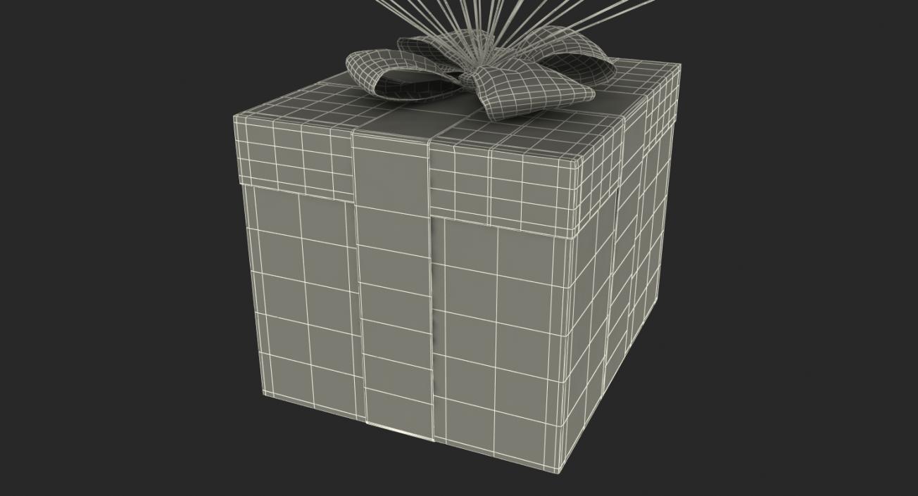 3D Twin Parachute Gift Box model