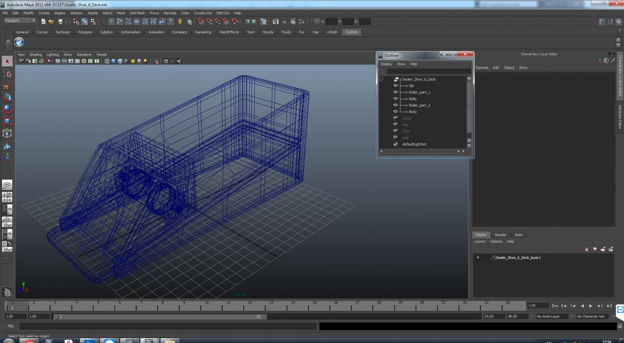 3D Dealer Shoe 6 Deck model