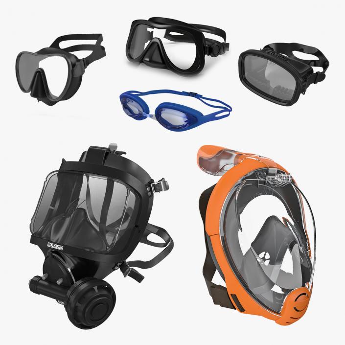 Scuba Masks Collection 5 3D model