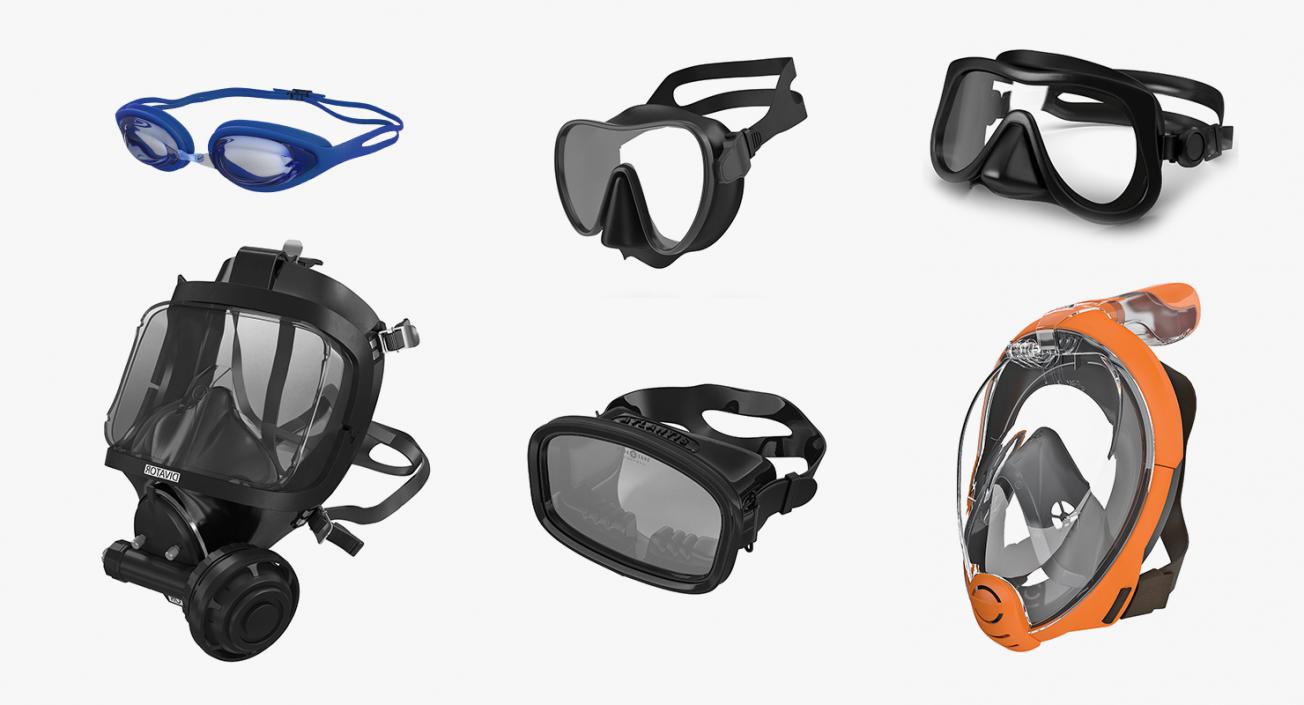 Scuba Masks Collection 5 3D model