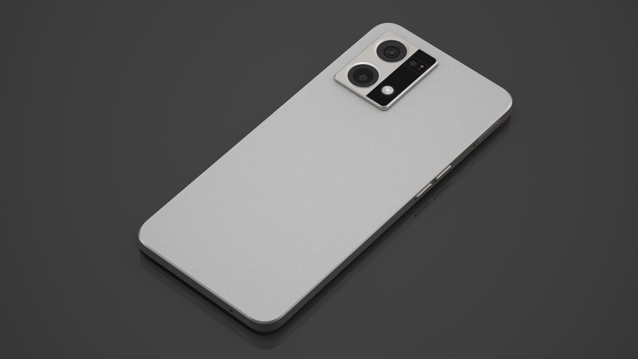 Mobile Phone with Android OS White 3D model