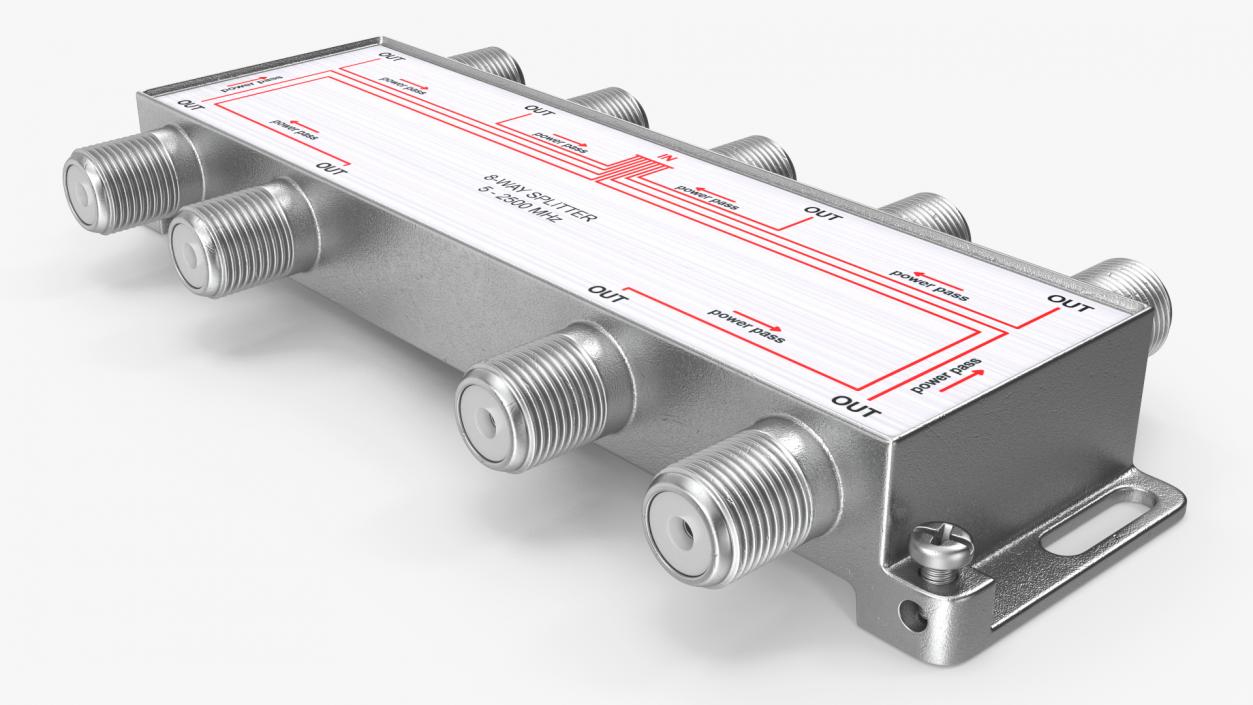 3D TV and Antenna 8 Way Coaxial Cable Splitter model