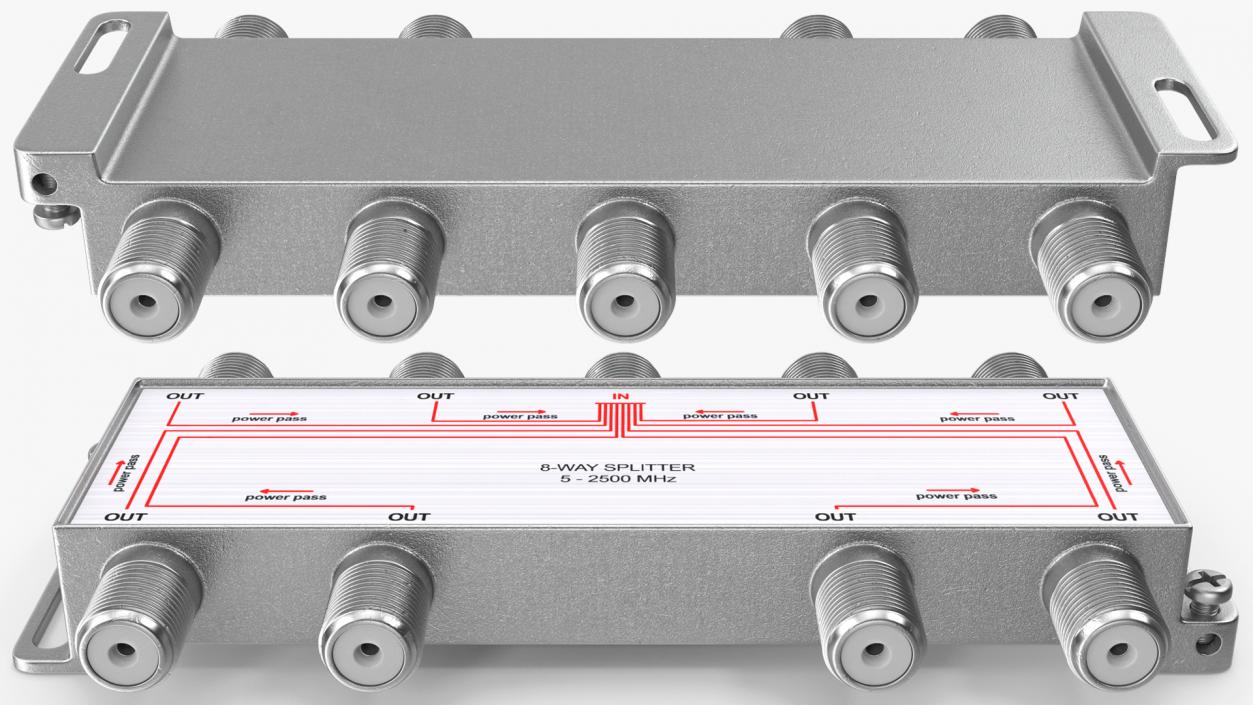 3D TV and Antenna 8 Way Coaxial Cable Splitter model