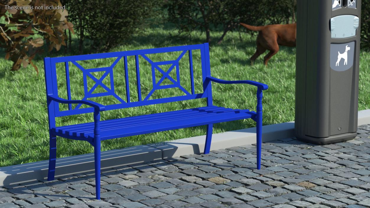 3D model Park Bench Blue