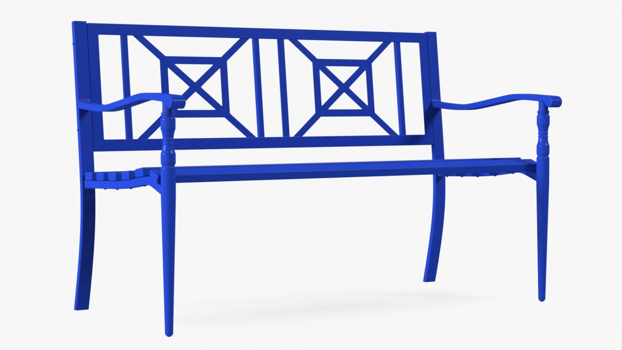 3D model Park Bench Blue