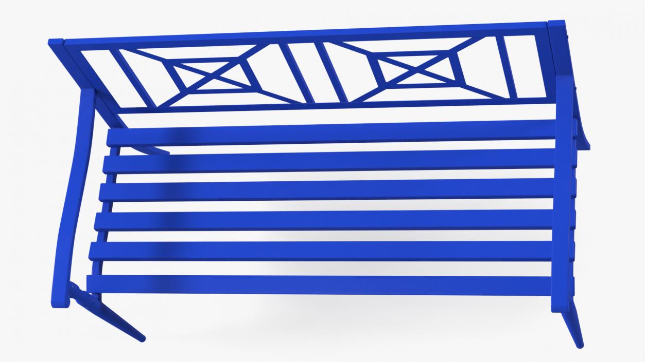 3D model Park Bench Blue