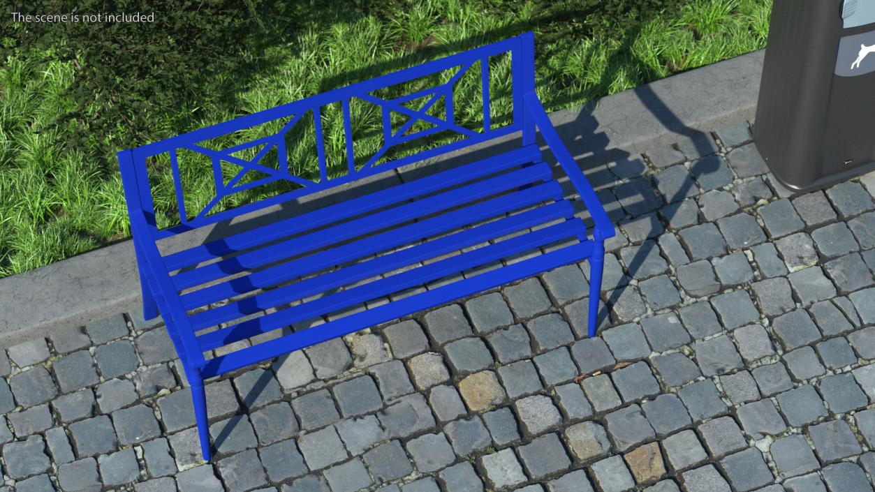 3D model Park Bench Blue