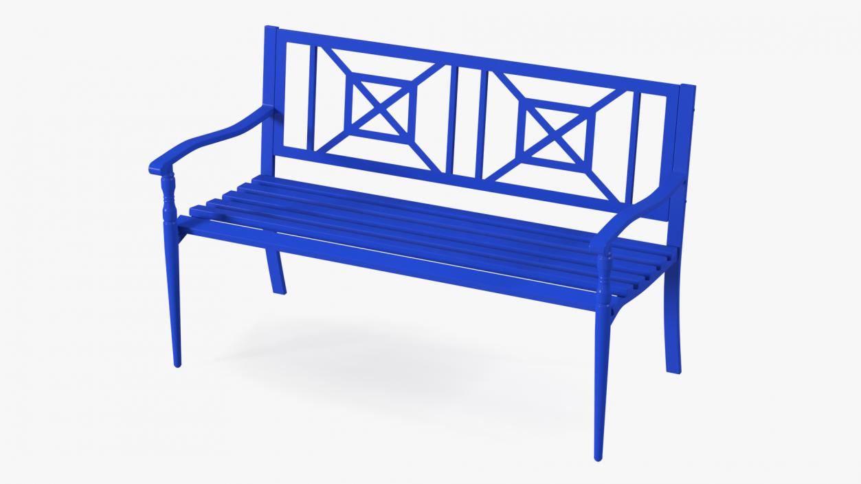 3D model Park Bench Blue