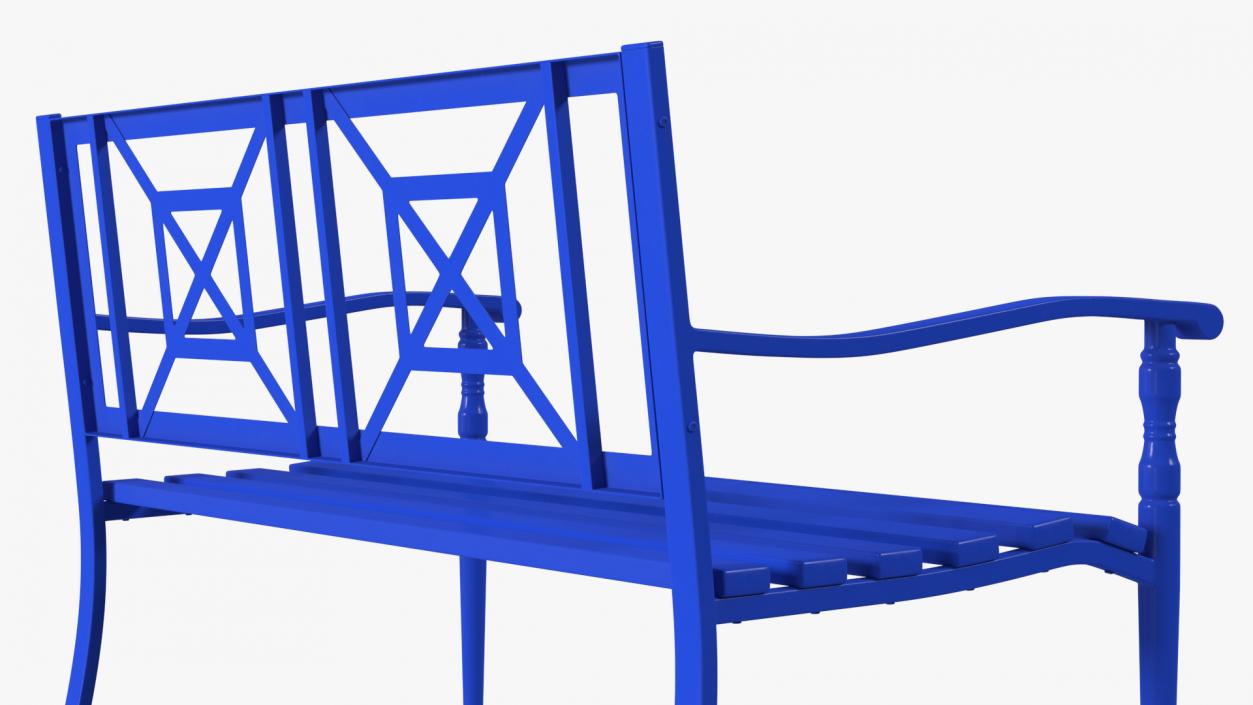 3D model Park Bench Blue