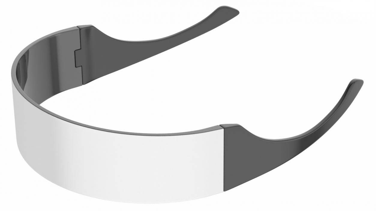 Metallic Silver Futuristic Soldier Glasses 3D