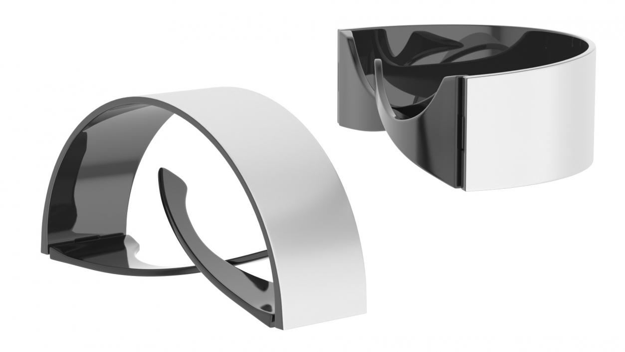 Metallic Silver Futuristic Soldier Glasses 3D