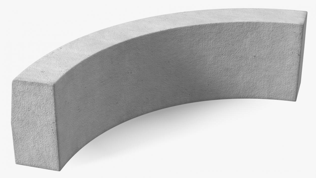 3D Concrete Curb Rounded