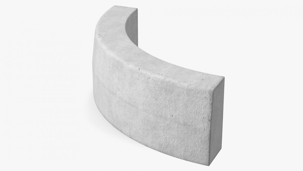 3D Concrete Curb Rounded