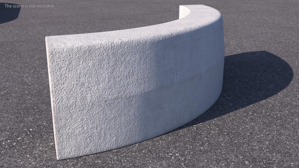 3D Concrete Curb Rounded