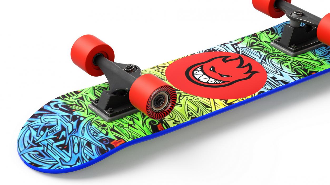 Classic Skateboard Spitfire Logo 3D