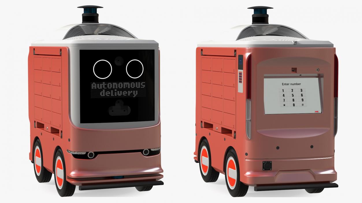 3D Unmanned Ground Vehicle Delivery Robot model