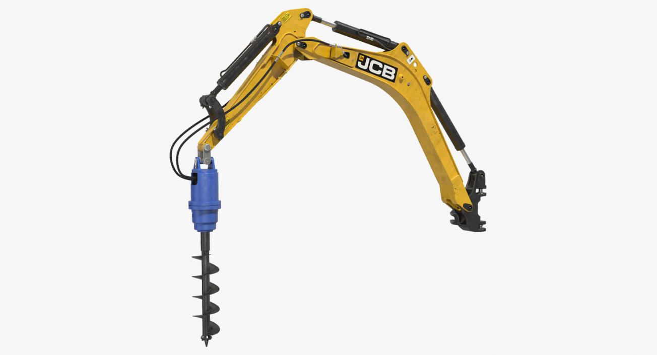 3D JCB Earth Drill X2500 Rigged model