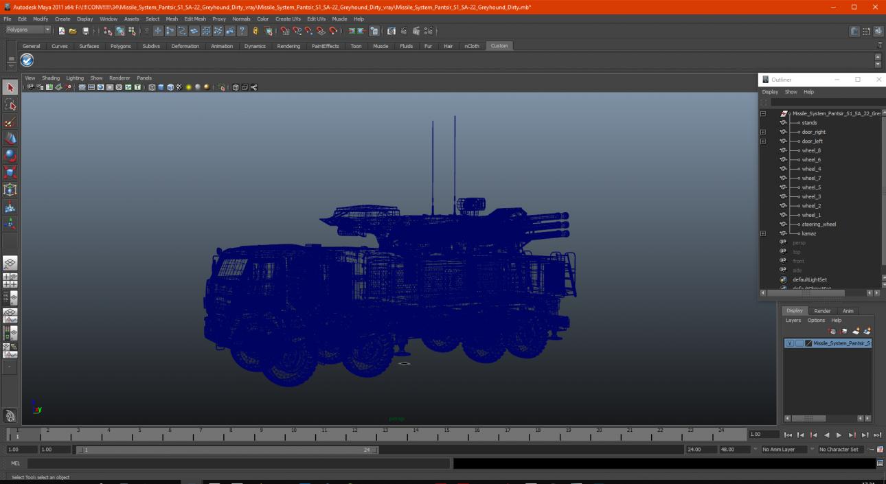 Missile System Pantsir S1 SA-22 Greyhound Dirty 3D