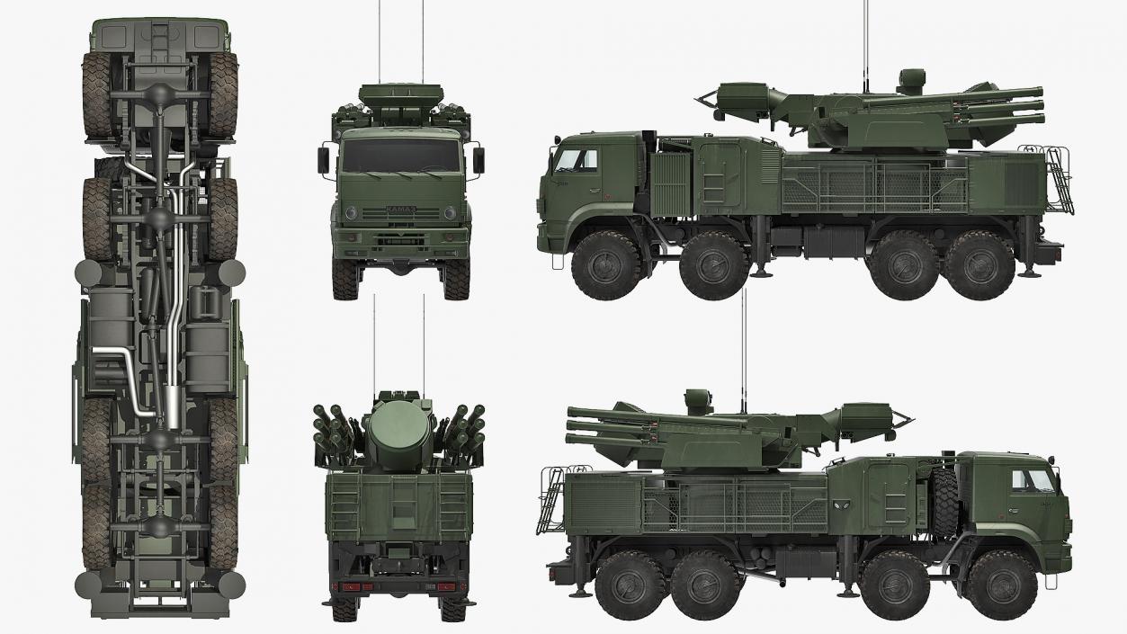 Missile System Pantsir S1 SA-22 Greyhound Dirty 3D