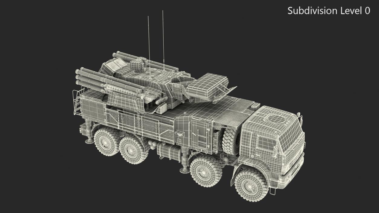 Missile System Pantsir S1 SA-22 Greyhound Dirty 3D