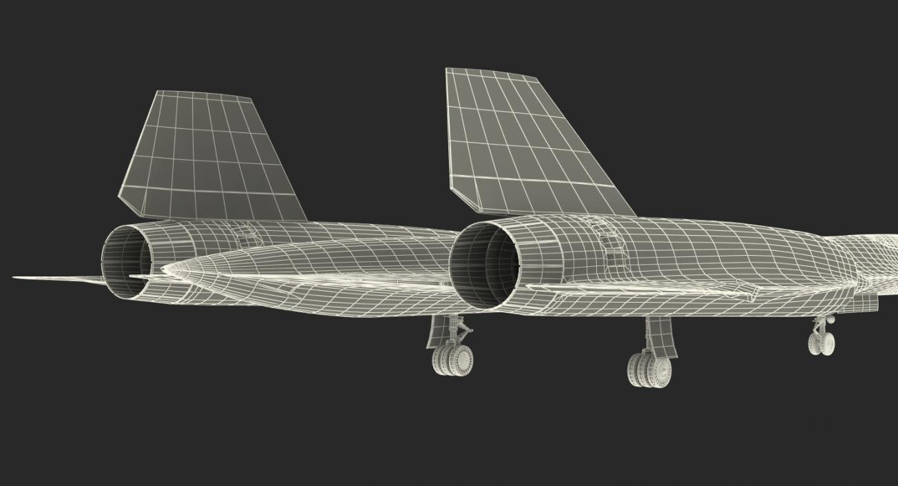 3D Lockheed SR-71 Blackbird Rigged