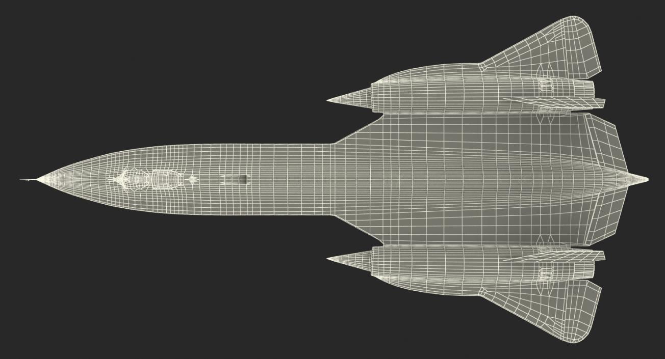 3D Lockheed SR-71 Blackbird Rigged