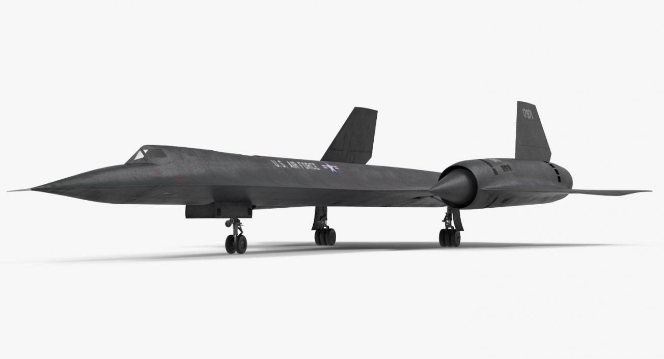 3D Lockheed SR-71 Blackbird Rigged