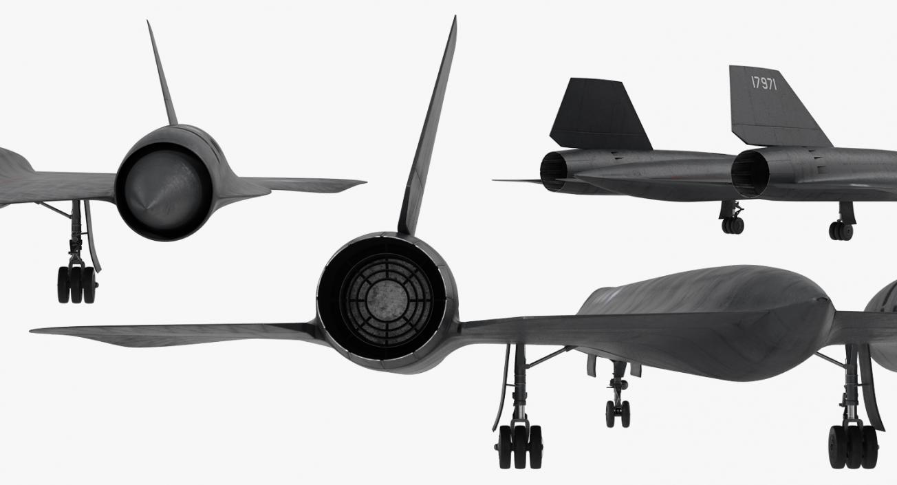 3D Lockheed SR-71 Blackbird Rigged