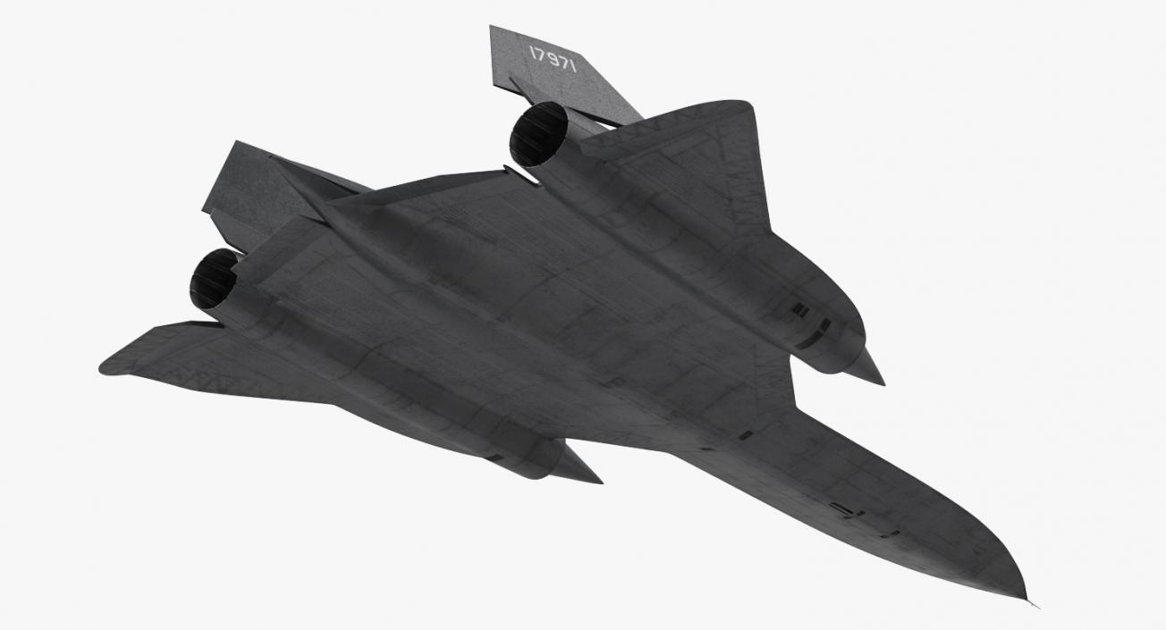 3D Lockheed SR-71 Blackbird Rigged