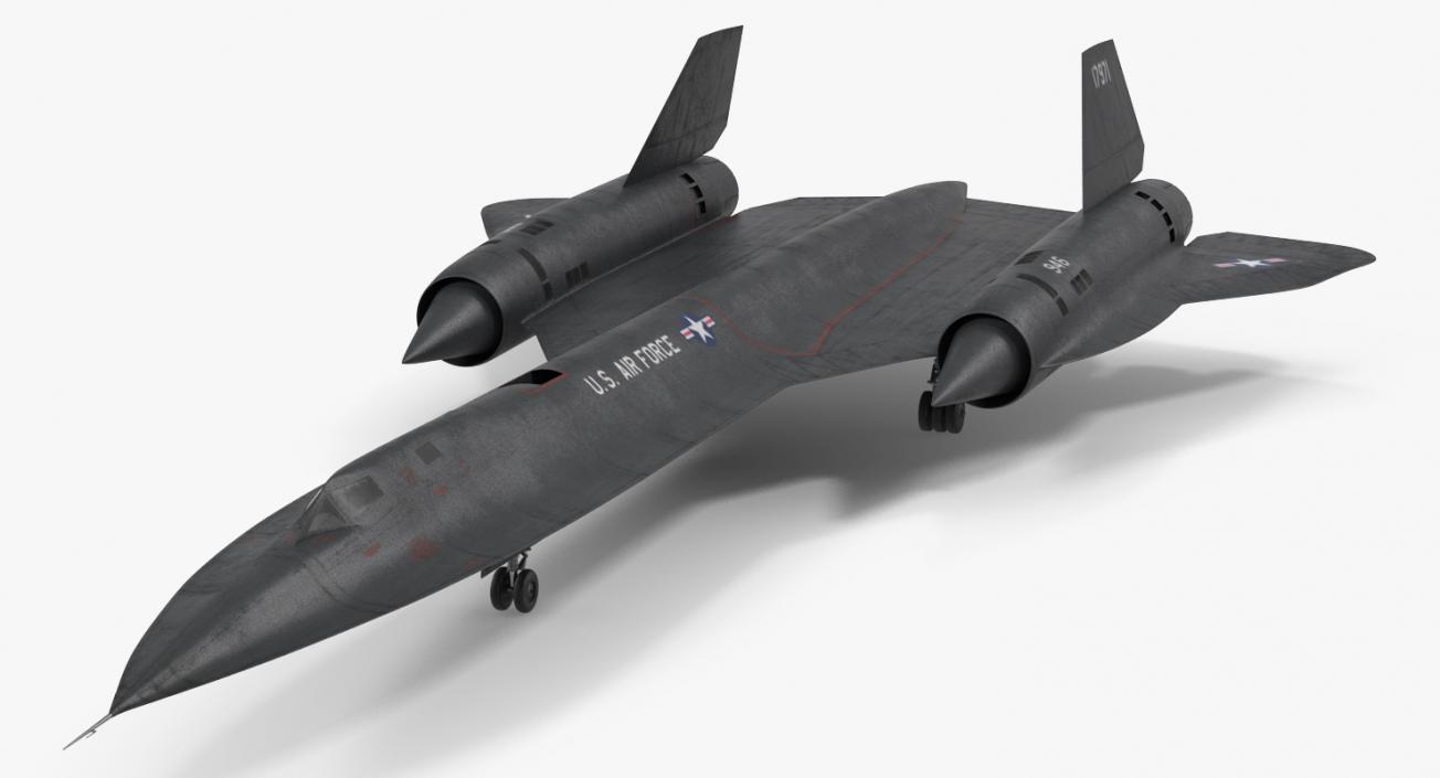 3D Lockheed SR-71 Blackbird Rigged