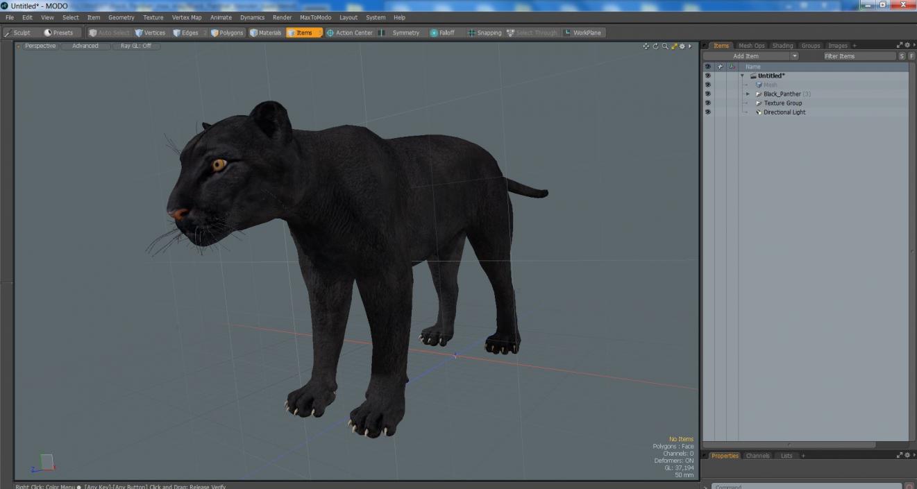 3D model Black Panther 2