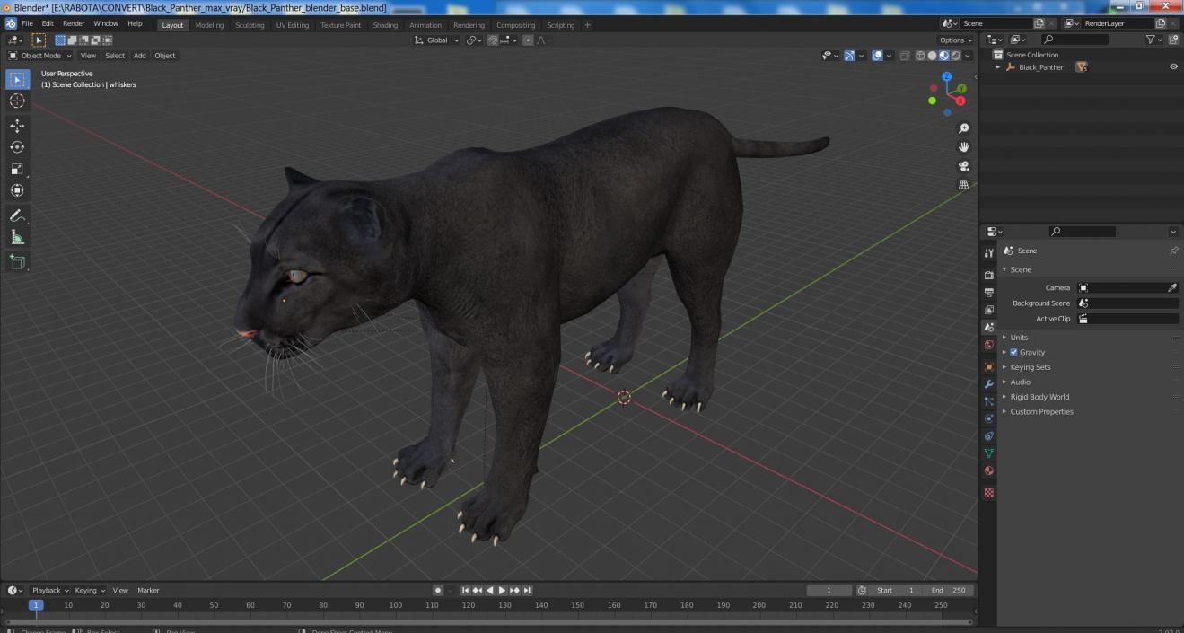 3D model Black Panther 2