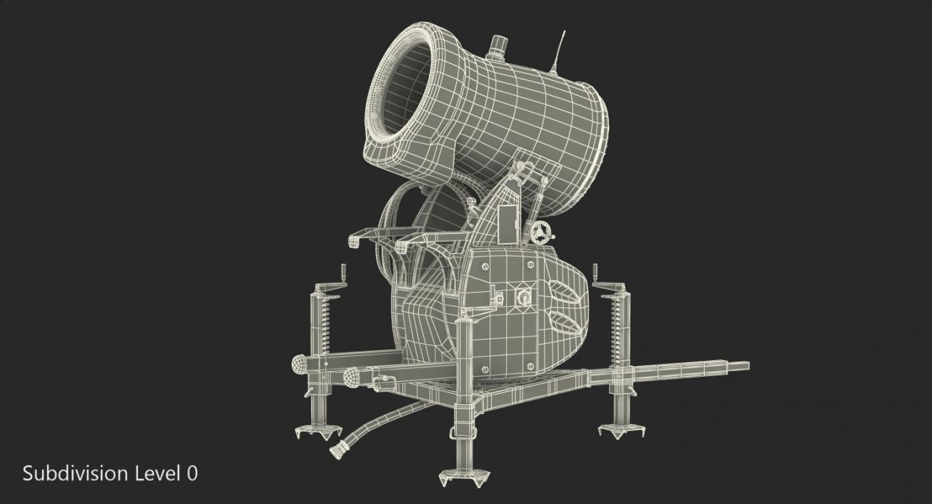 3D Snow Cannon on Platform model