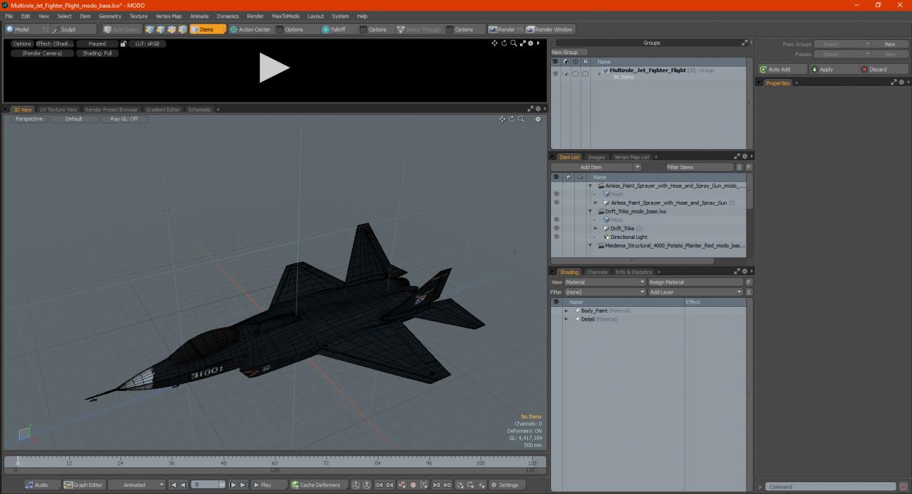 3D Multirole Jet Fighter Flight model