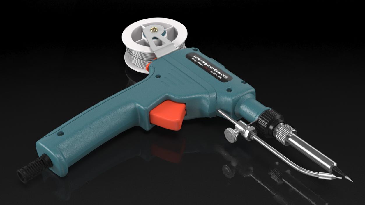 3D Soldering Iron Gun Blue model