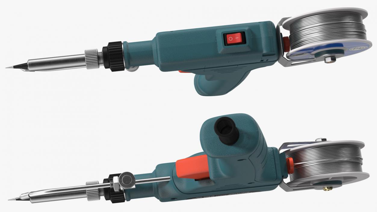 3D Soldering Iron Gun Blue model