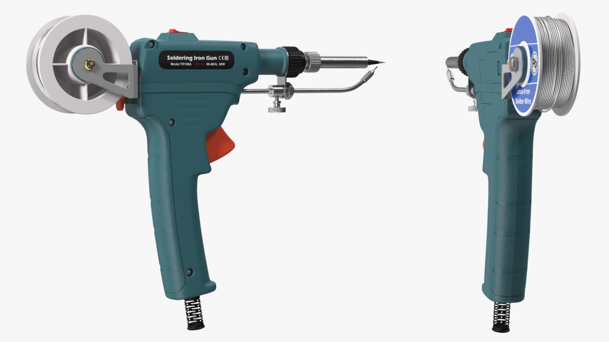 3D Soldering Iron Gun Blue model