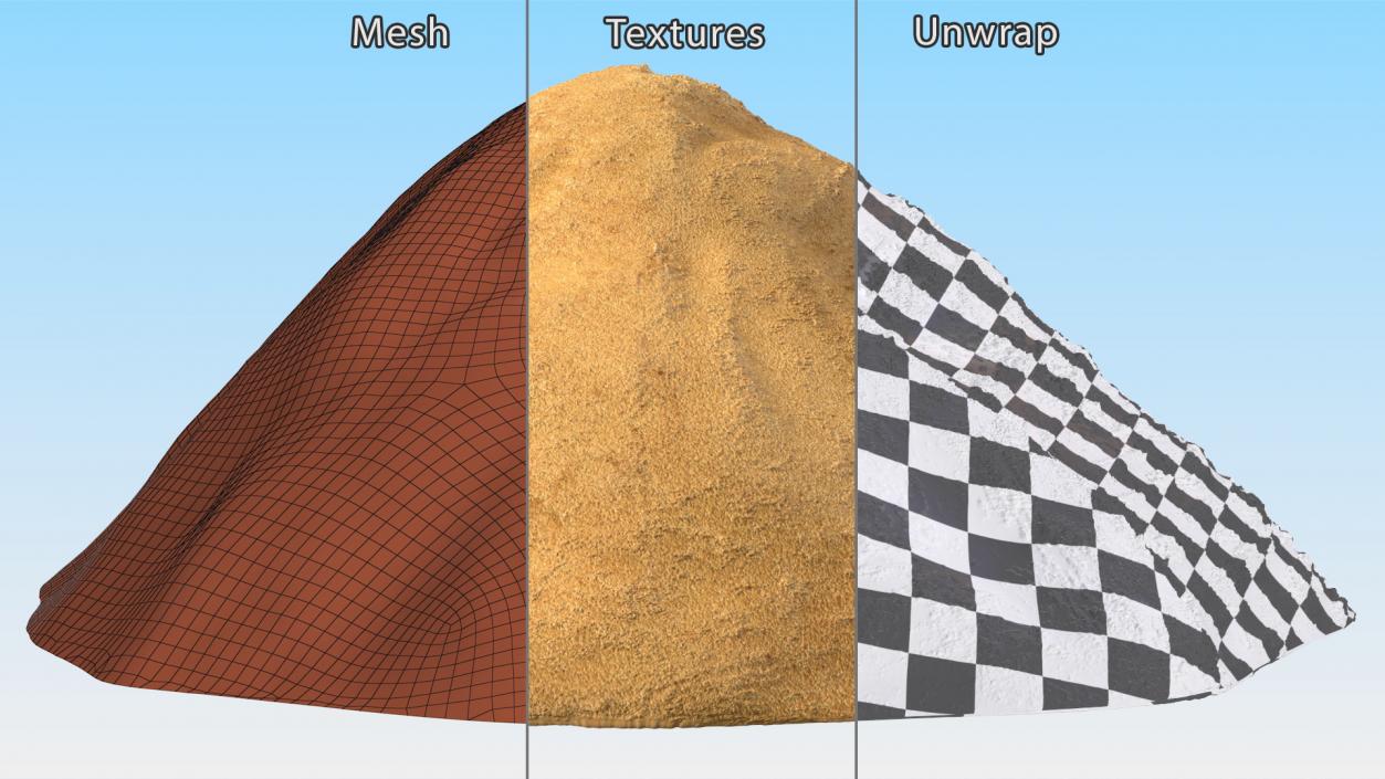 3D Pile of Beach Sand model