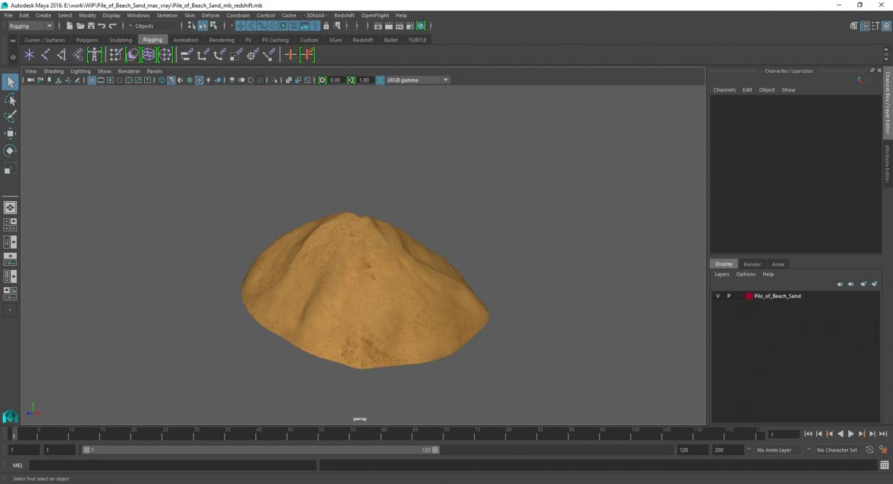 3D Pile of Beach Sand model