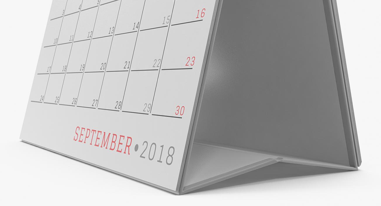 3D Desk Calendar 2018 model