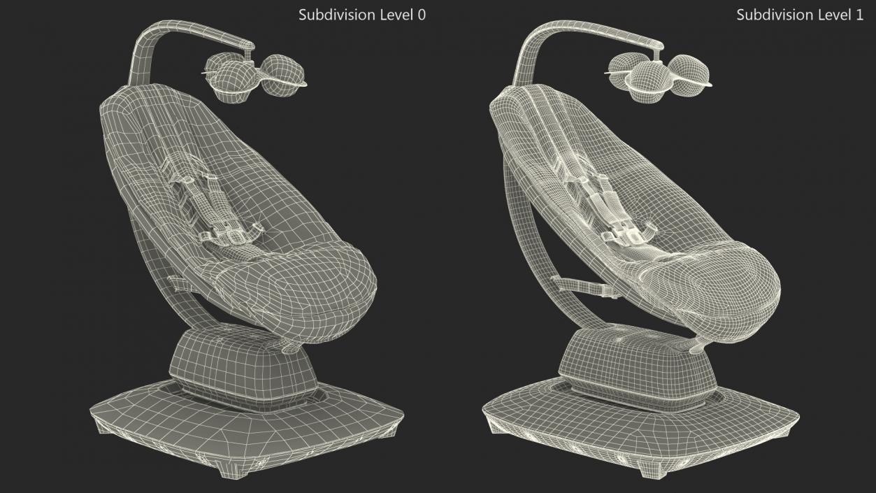 3D model Gray 4Moms MamaRoo Baby Swing Chair