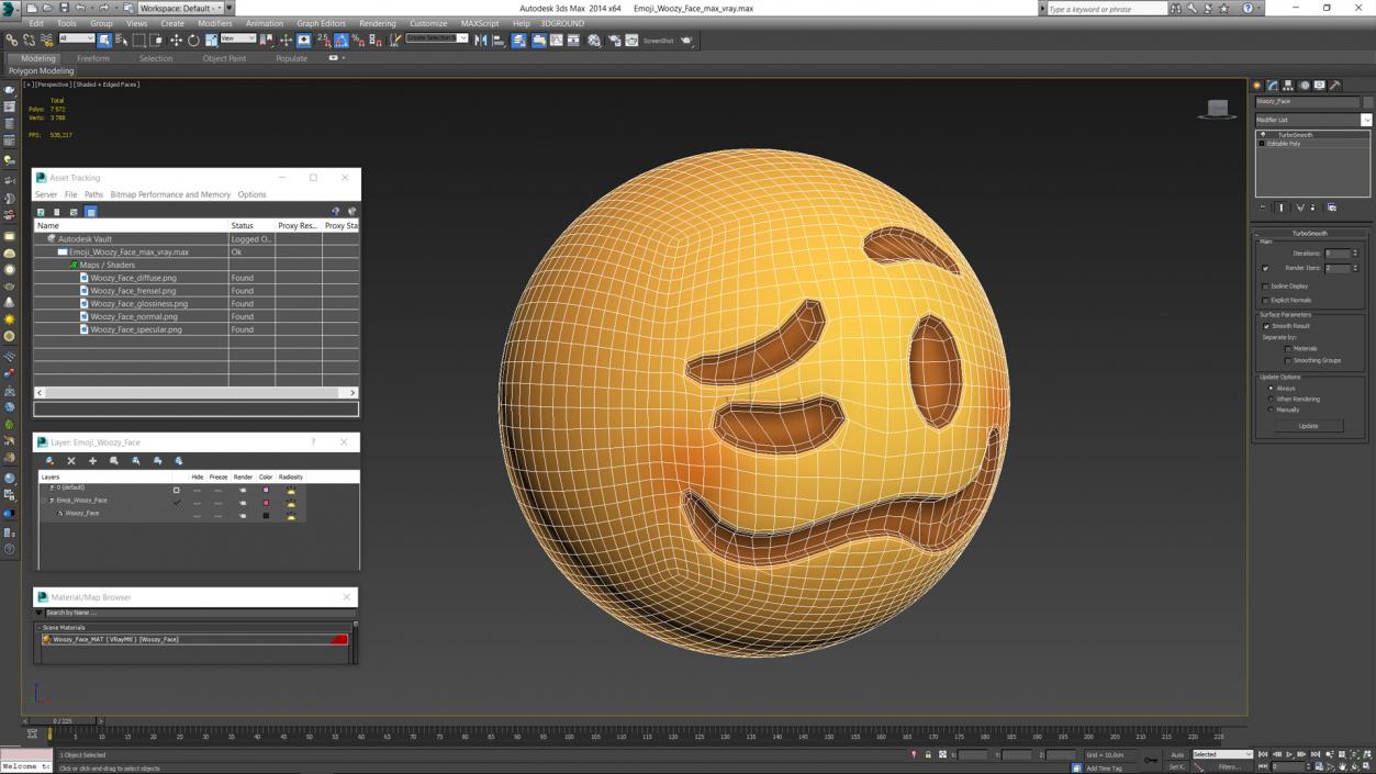 3D Emoji Woozy Face 2 model