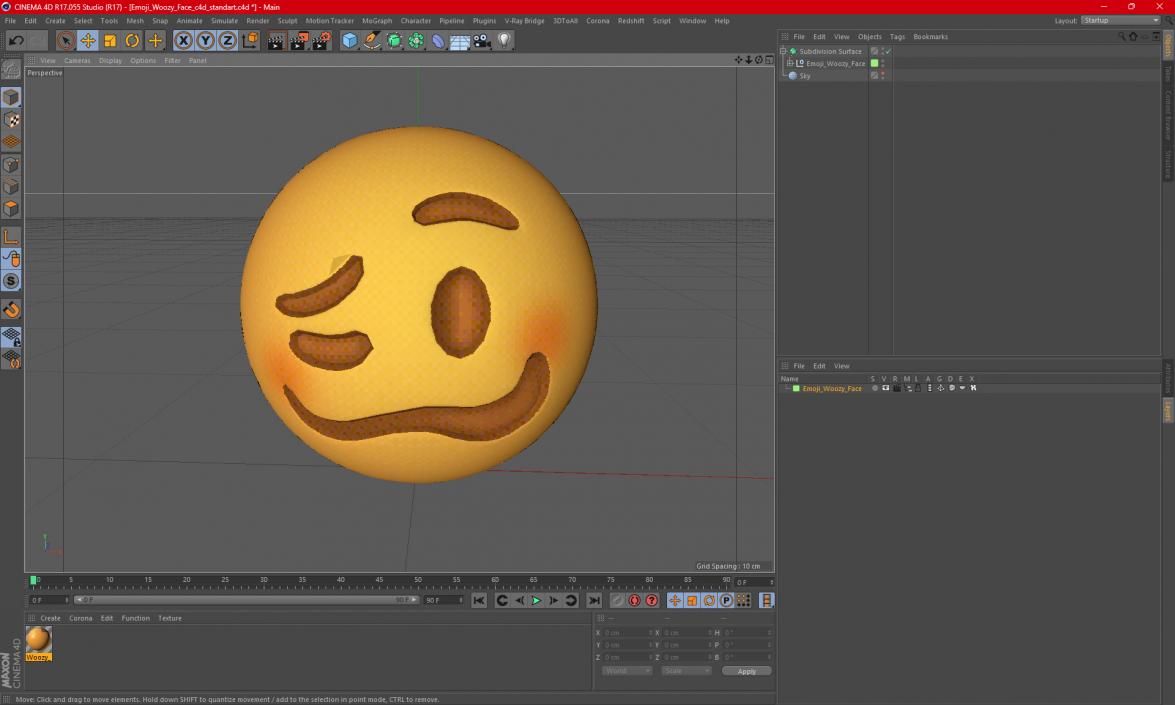 3D Emoji Woozy Face 2 model