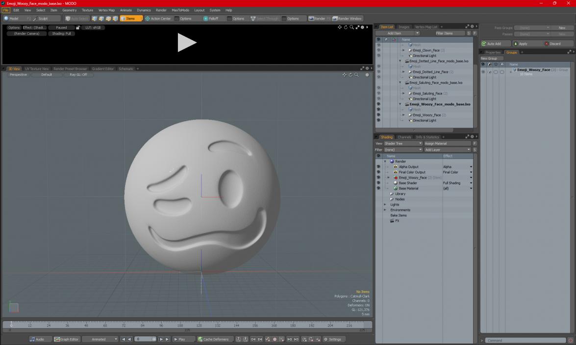 3D Emoji Woozy Face 2 model