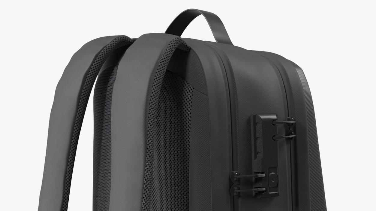 Waterproof Laptop Backpack Black 3D