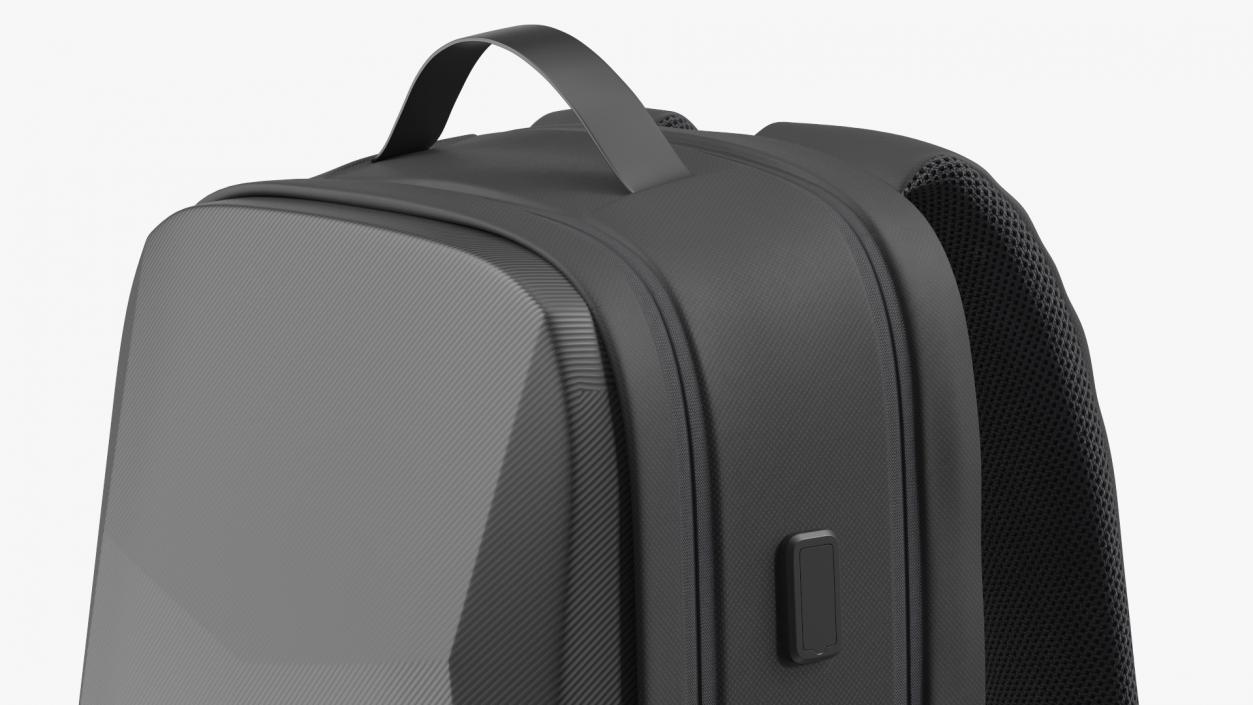 Waterproof Laptop Backpack Black 3D