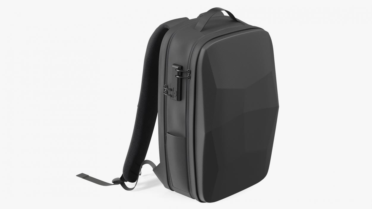 Waterproof Laptop Backpack Black 3D