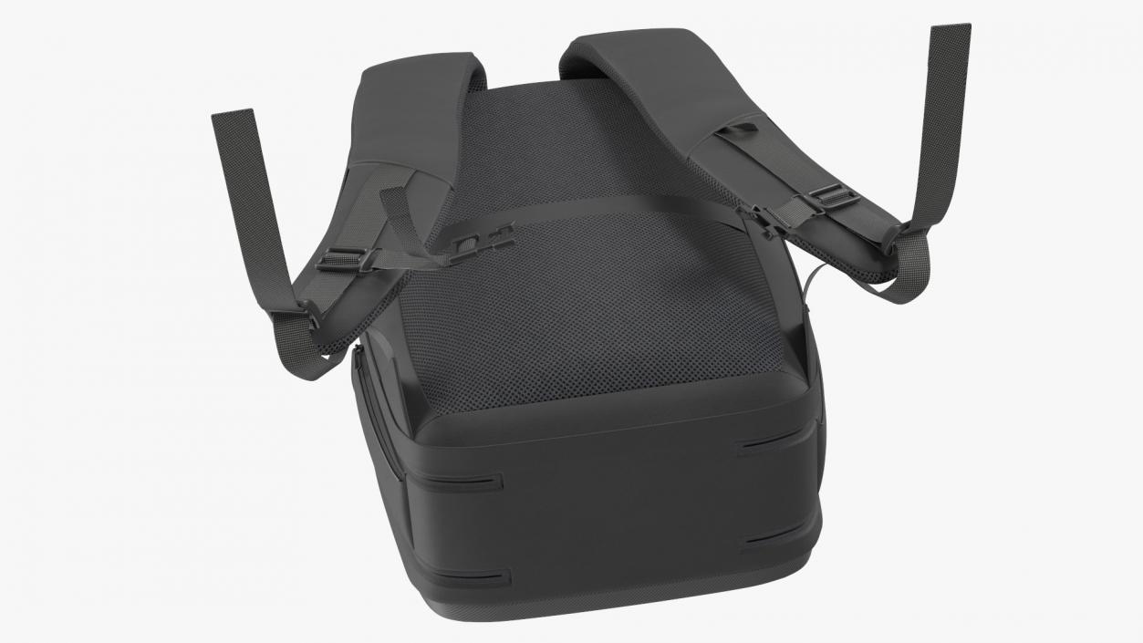 Waterproof Laptop Backpack Black 3D